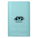 Conjunto Tomada 10A  - Novara Especiais Celeste